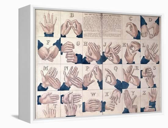 The Art of Talking with the Fingers', Sign Language Alphabet-null-Framed Premier Image Canvas