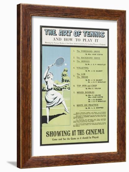 The Art of Tennis-null-Framed Giclee Print