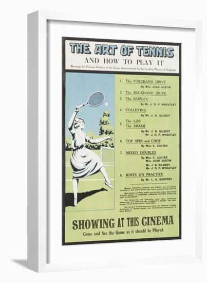 The Art of Tennis-null-Framed Giclee Print