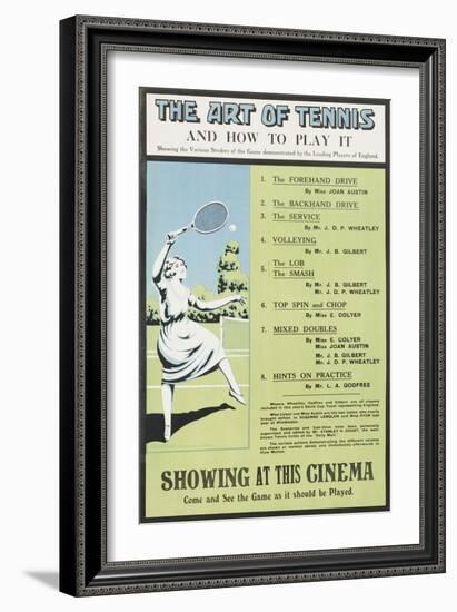 The Art of Tennis-null-Framed Giclee Print