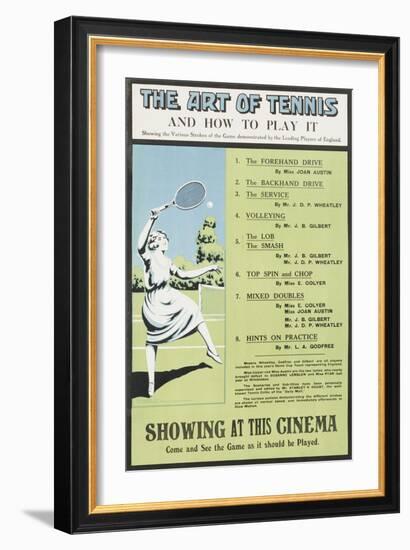 The Art of Tennis-null-Framed Giclee Print