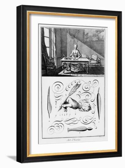 The Art of Writing, Illustration from the "Encyclopedie" by Denis Diderot 1763-Robert Benard-Framed Giclee Print