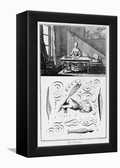 The Art of Writing, Illustration from the "Encyclopedie" by Denis Diderot 1763-Robert Benard-Framed Premier Image Canvas