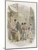The Artful Dodger Teaches Oliver Twist to Pickpocket from the Rich-George Cruikshank-Mounted Art Print
