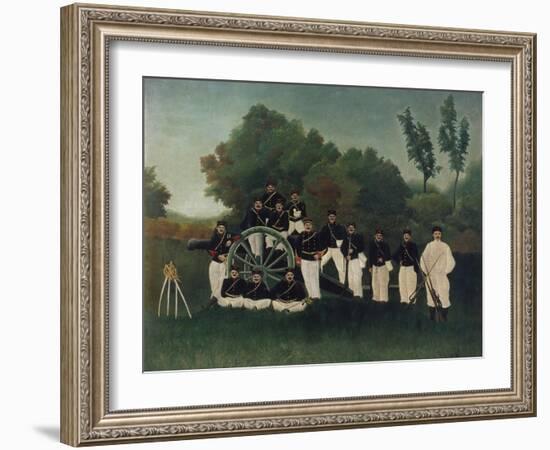 The Artillerymen, about 1895-Henri Rousseau-Framed Giclee Print