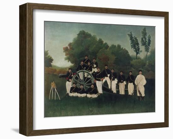 The Artillerymen, about 1895-Henri Rousseau-Framed Giclee Print