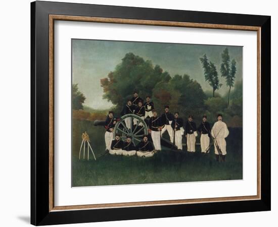 The Artillerymen, about 1895-Henri Rousseau-Framed Giclee Print