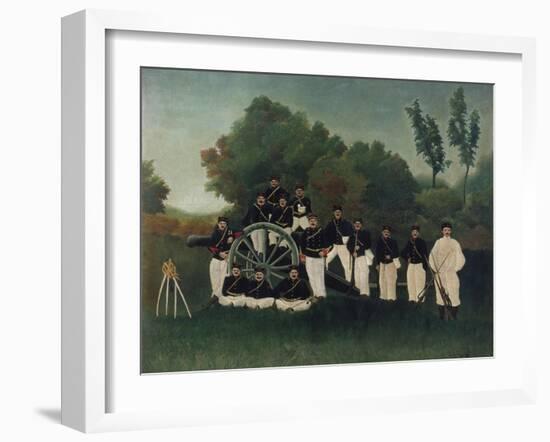 The Artillerymen, about 1895-Henri Rousseau-Framed Giclee Print