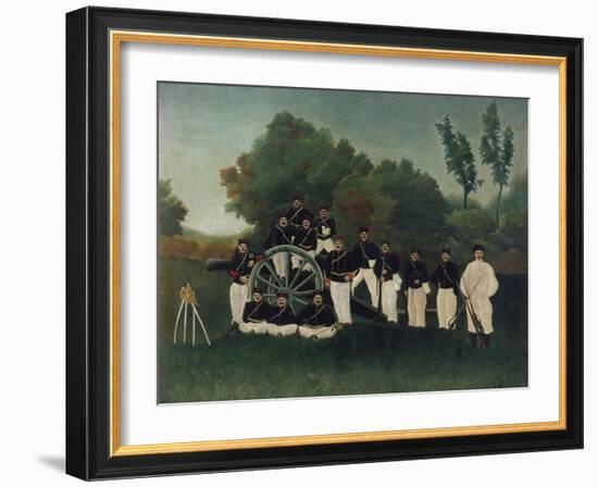 The Artillerymen, about 1895-Henri Rousseau-Framed Giclee Print