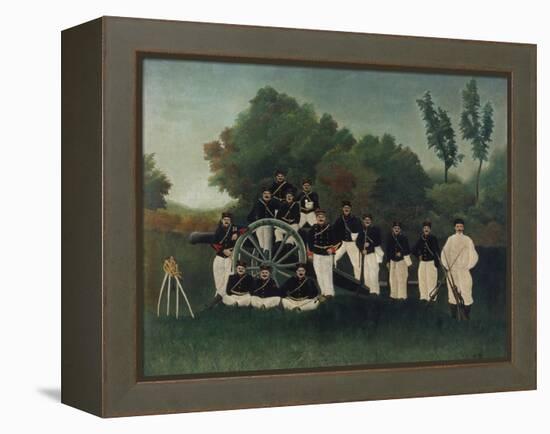 The Artillerymen, about 1895-Henri Rousseau-Framed Premier Image Canvas