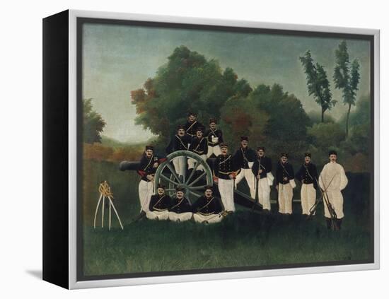 The Artillerymen, about 1895-Henri Rousseau-Framed Premier Image Canvas