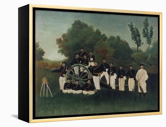 The Artillerymen, about 1895-Henri Rousseau-Framed Premier Image Canvas