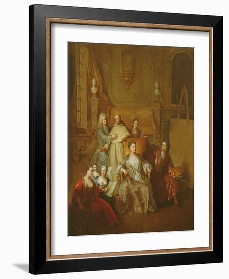 The Artist and His Family, C.1708-Francois de Troy-Framed Giclee Print