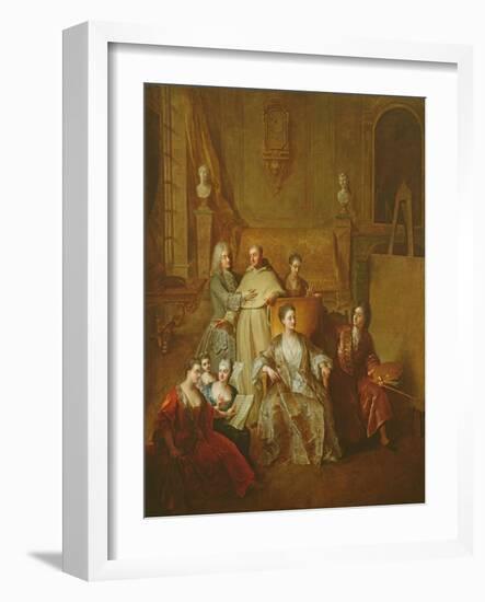 The Artist and His Family, C.1708-Francois de Troy-Framed Giclee Print