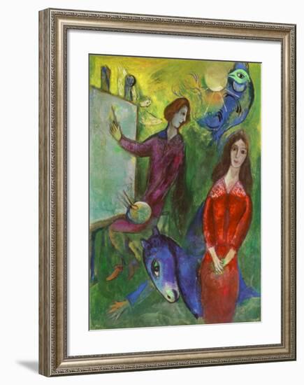 The Artist and His Model-Marc Chagall-Framed Collectable Print