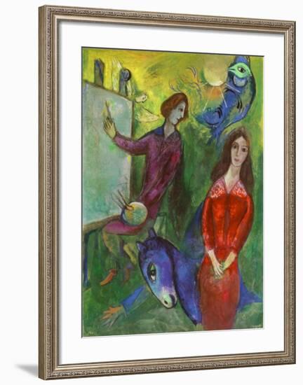 The Artist and His Model-Marc Chagall-Framed Collectable Print