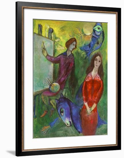 The Artist and His Model-Marc Chagall-Framed Collectable Print