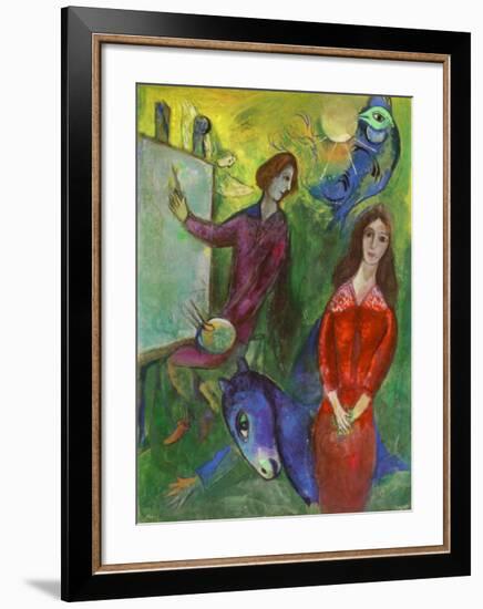 The Artist and His Model-Marc Chagall-Framed Collectable Print