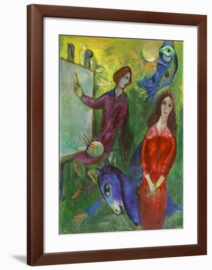 The Artist and His Model-Marc Chagall-Framed Collectable Print