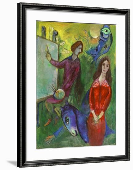 The Artist and His Model-Marc Chagall-Framed Collectable Print