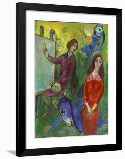 The Artist and His Model-Marc Chagall-Framed Collectable Print