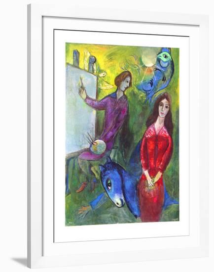 The Artist and His Model-Marc Chagall-Framed Collectable Print