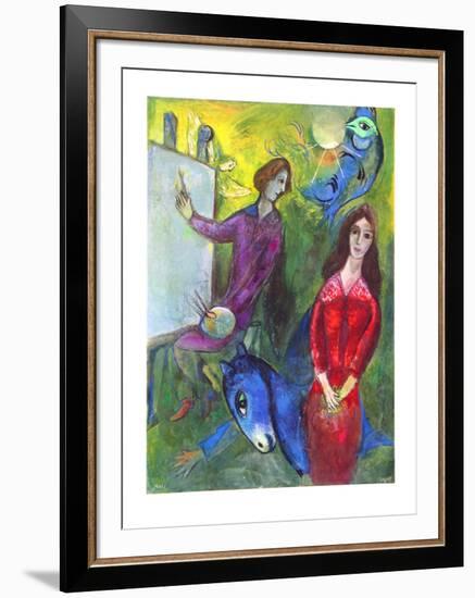 The Artist and His Model-Marc Chagall-Framed Collectable Print