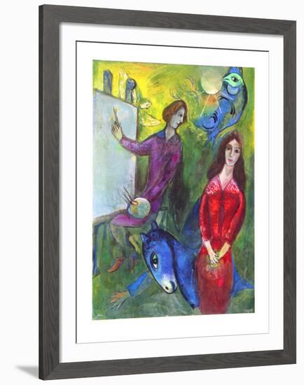 The Artist and His Model-Marc Chagall-Framed Collectable Print