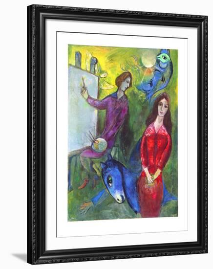 The Artist and His Model-Marc Chagall-Framed Collectable Print