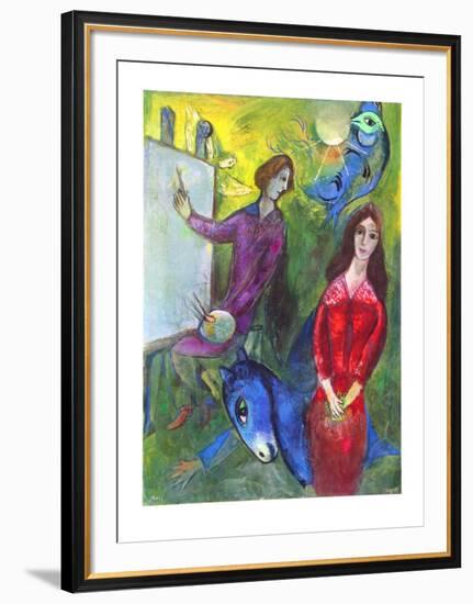 The Artist and His Model-Marc Chagall-Framed Collectable Print