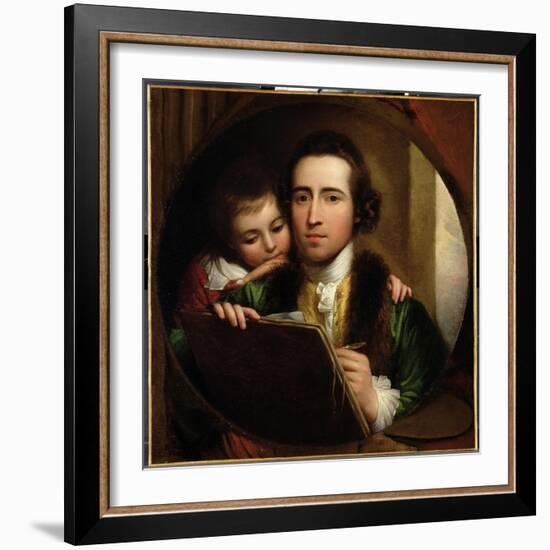 The Artist and His Son Raphael, c.1773-Benjamin West-Framed Giclee Print