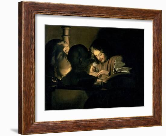 The Artist at Work-Gerrit van Honthorst-Framed Giclee Print