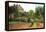 The Artist Garden at Eragny-Camille Pissarro-Framed Stretched Canvas