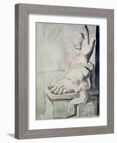 The Artist in Despair over the Magnitude of Antique Fragments-Henry Fuseli-Framed Giclee Print