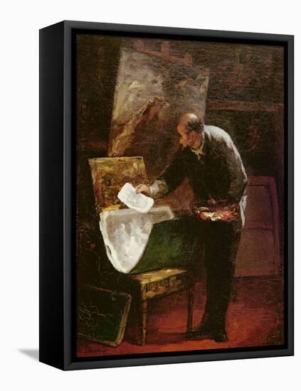 The Artist in His Studio-Honore Daumier-Framed Premier Image Canvas