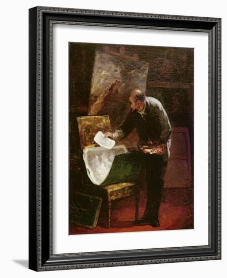 The Artist in His Studio-Honore Daumier-Framed Giclee Print