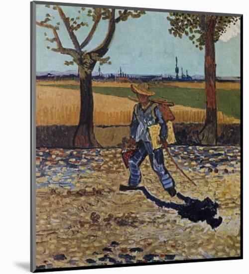 The Artist on the Road to Tarascon-Vincent van Gogh-Mounted Art Print