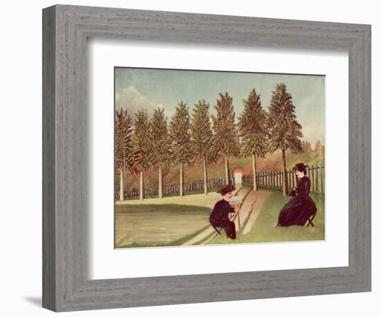 The Artist Painting His Wife, 1900-05-Henri Rousseau-Framed Giclee Print