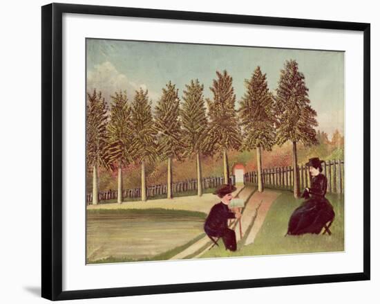 The Artist Painting His Wife, 1900-05-Henri Rousseau-Framed Giclee Print