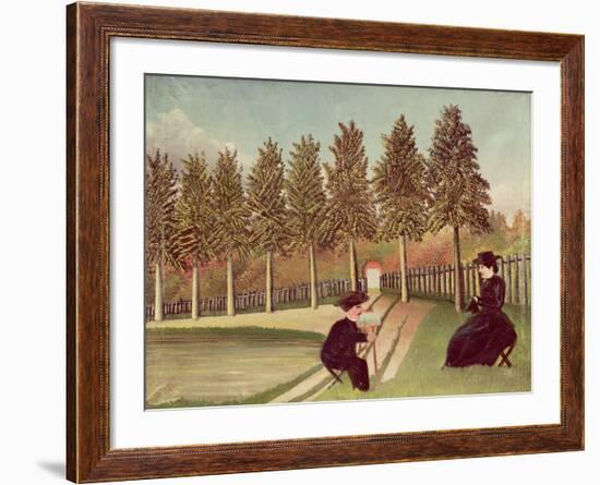 The Artist Painting His Wife, 1900-05-Henri Rousseau-Framed Giclee Print