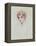 The Artist's Daughter (Coloured Pencil on Paper)-Paul Cesar Helleu-Framed Premier Image Canvas