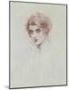 The Artist's Daughter (Coloured Pencil on Paper)-Paul Cesar Helleu-Mounted Giclee Print