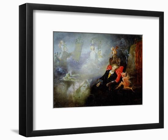 The Artist's Dream, 1857 (Oil on Millboard)-John Anster Fitzgerald-Framed Premium Giclee Print