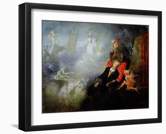 The Artist's Dream, 1857 (Oil on Millboard)-John Anster Fitzgerald-Framed Giclee Print