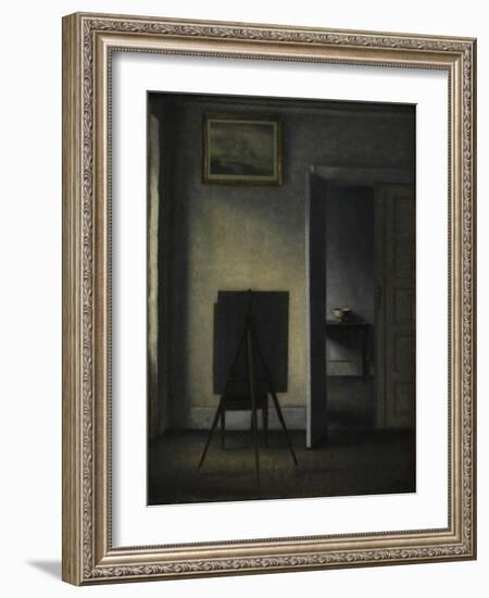 The Artist's Easel, 1910-Vilhelm Hammershoi-Framed Giclee Print