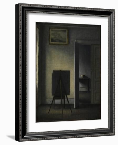 The Artist's Easel, 1910-Vilhelm Hammershoi-Framed Giclee Print