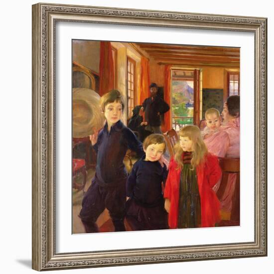 The Artist's Family, 1890 (Oil on Canvas)-Paul Albert Besnard-Framed Giclee Print