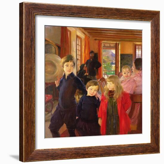 The Artist's Family, 1890 (Oil on Canvas)-Paul Albert Besnard-Framed Giclee Print