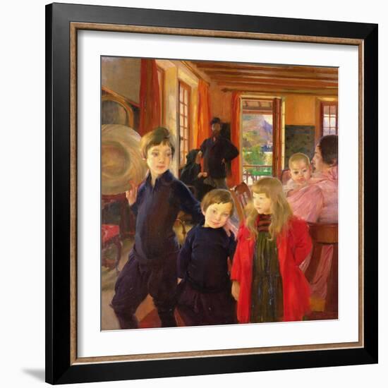 The Artist's Family, 1890 (Oil on Canvas)-Paul Albert Besnard-Framed Giclee Print