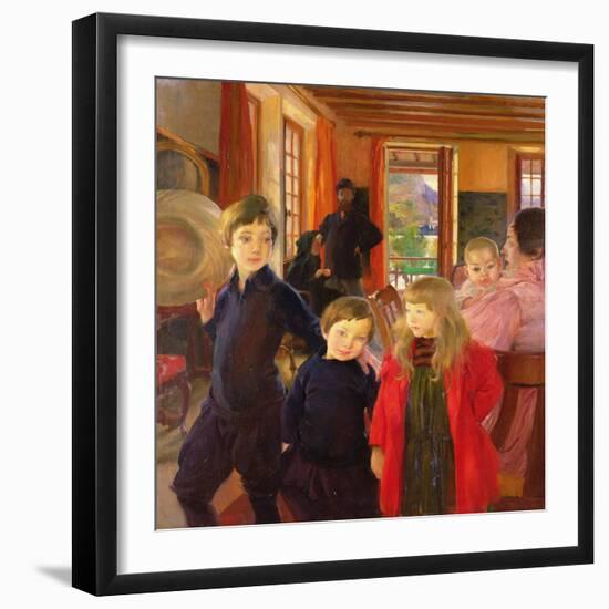 The Artist's Family, 1890 (Oil on Canvas)-Paul Albert Besnard-Framed Giclee Print